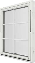 Original Trä 100, Vridfönster utsida stängd smal spröjs SP2,1